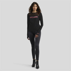 Tampa Bay Buccaneers WEAR by Erin Andrews x Gracie Hunt Women's Mesh Panel Long Sleeve T-Shirt Black