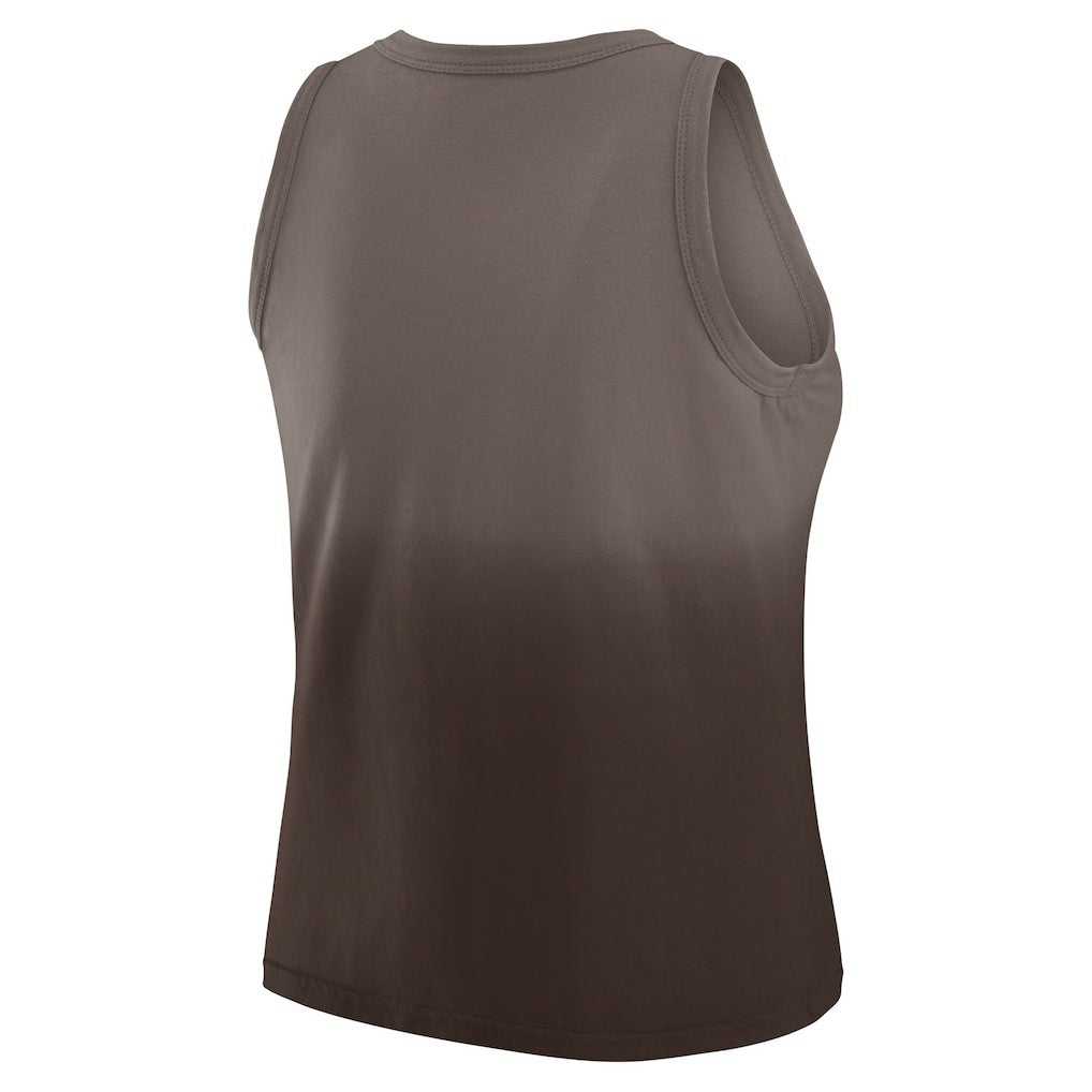 Cleveland Browns WEAR by Erin Andrews x Gracie Hunt Women's Ombre Tank Top Brown