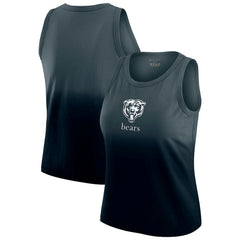 Chicago Bears WEAR by Erin Andrews x Gracie Hunt Women's Ombre Tank Top Navy