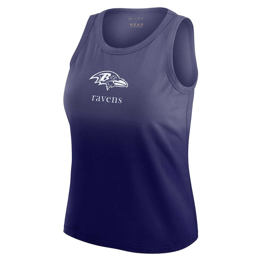 Baltimore Ravens WEAR by Erin Andrews x Gracie Hunt Women's Ombre Tank Top Purple