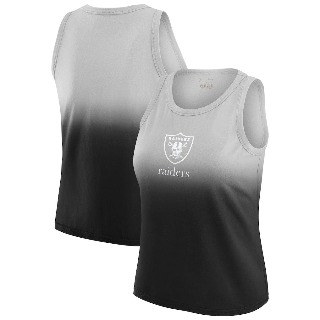 Las Vegas Raiders WEAR by Erin Andrews x Gracie Hunt Women's Ombre Tank Top Black