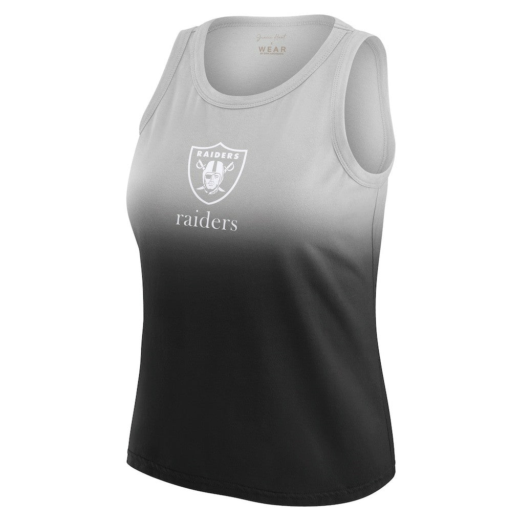 Las Vegas Raiders WEAR by Erin Andrews x Gracie Hunt Women's Ombre Tank Top Black