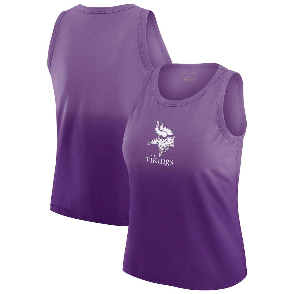 Minnesota Vikings WEAR by Erin Andrews x Gracie Hunt Women's Ombre Tank Top Purple