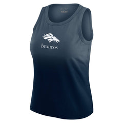 Denver Broncos WEAR by Erin Andrews x Gracie Hunt Women's Ombre Tank Top Navy