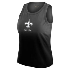 New Orleans Saints WEAR by Erin Andrews x Gracie Hunt Women's Ombre Tank Top Black
