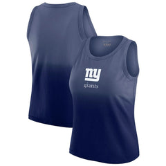 New York Giants WEAR by Erin Andrews x Gracie Hunt Women's Ombre Tank Top Navy