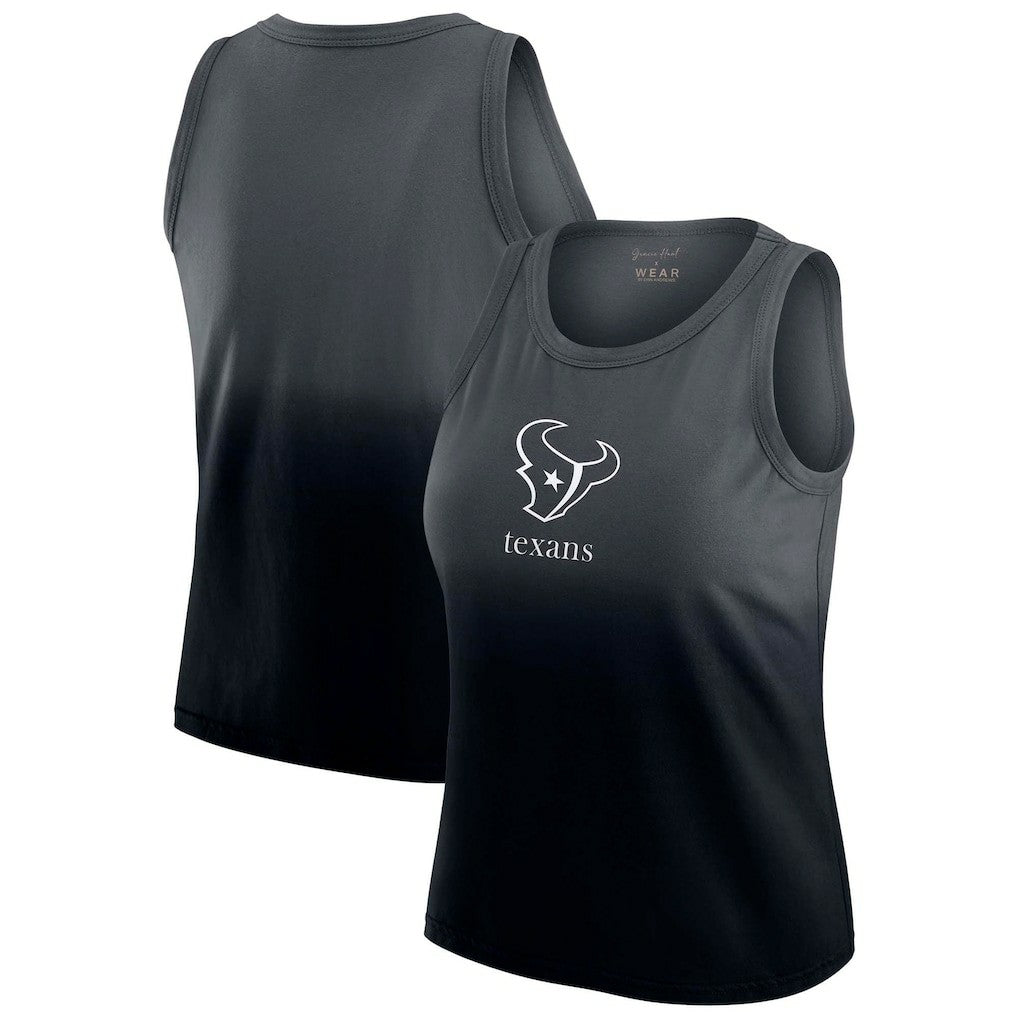 Houston Texans WEAR by Erin Andrews x Gracie Hunt Women's Ombre Tank Top Navy