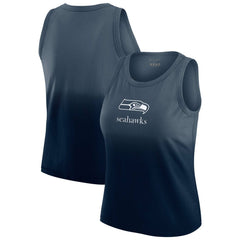 Seattle Seahawks WEAR by Erin Andrews x Gracie Hunt Women's Ombre Tank Top Navy