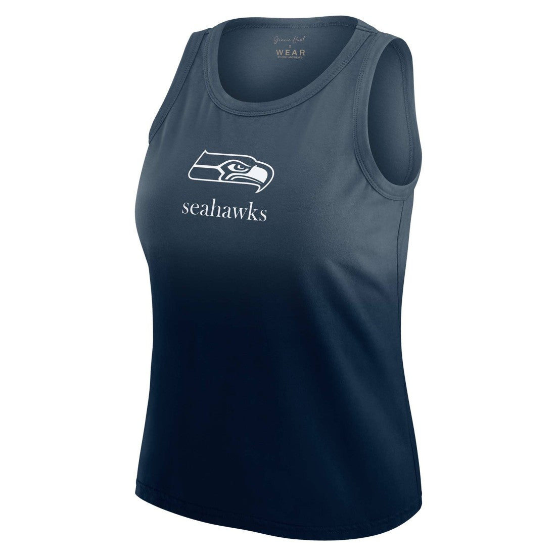 Seattle Seahawks WEAR by Erin Andrews x Gracie Hunt Women's Ombre Tank Top Navy