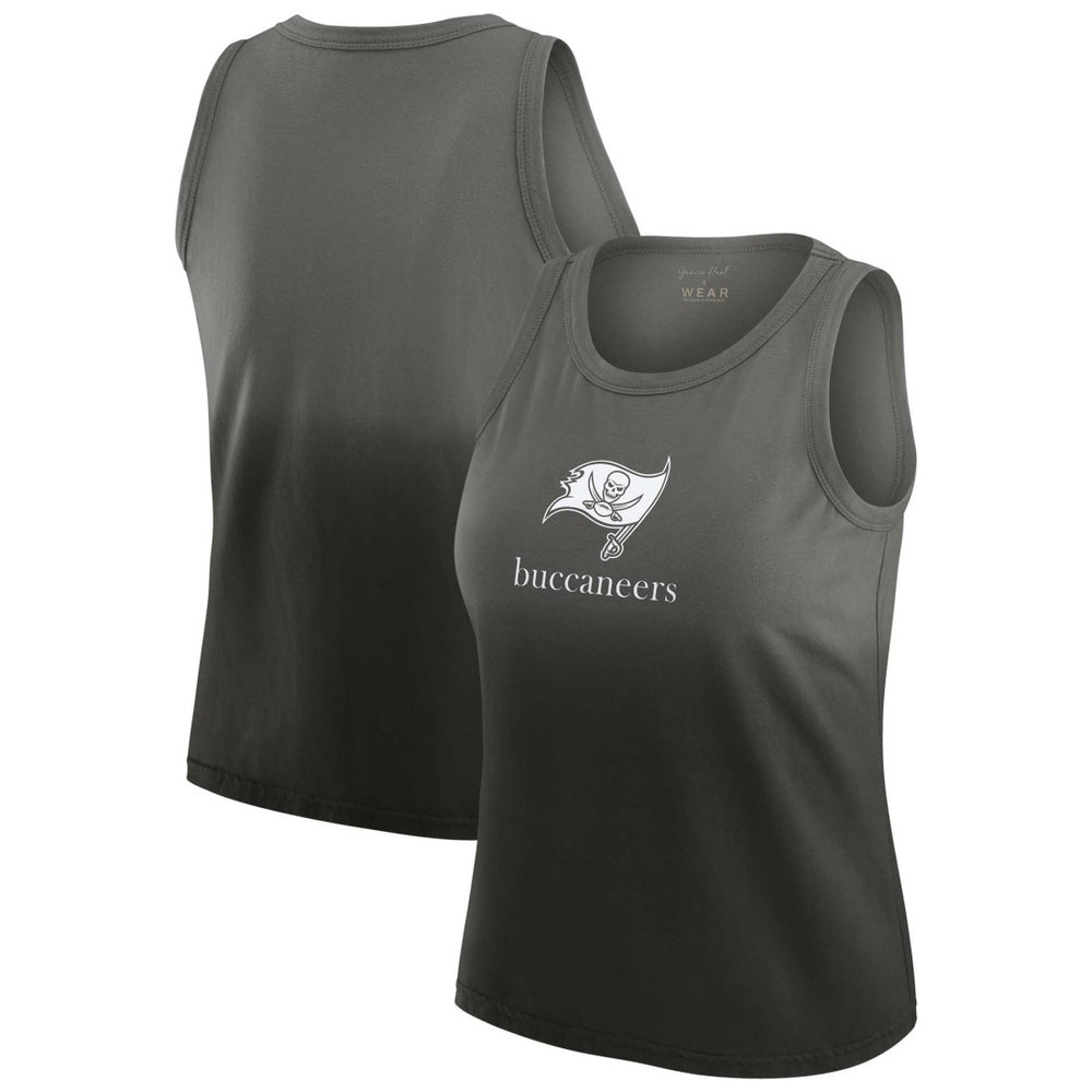 Tampa Bay Buccaneers WEAR by Erin Andrews x Gracie Hunt Women's Ombre Tank Top Pewter