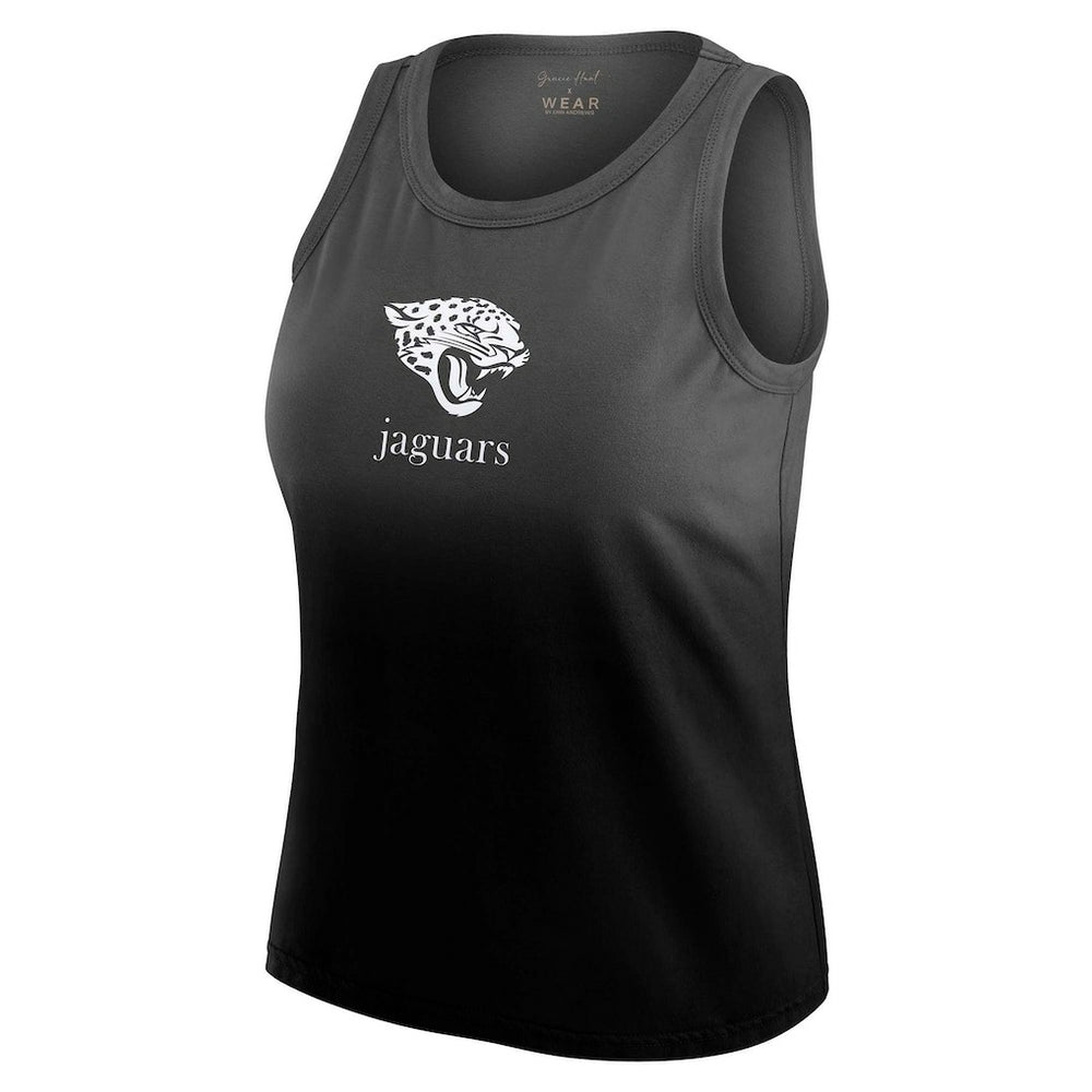 Jacksonville Jaguars WEAR by Erin Andrews x Gracie Hunt Women's Ombre Tank Top Black
