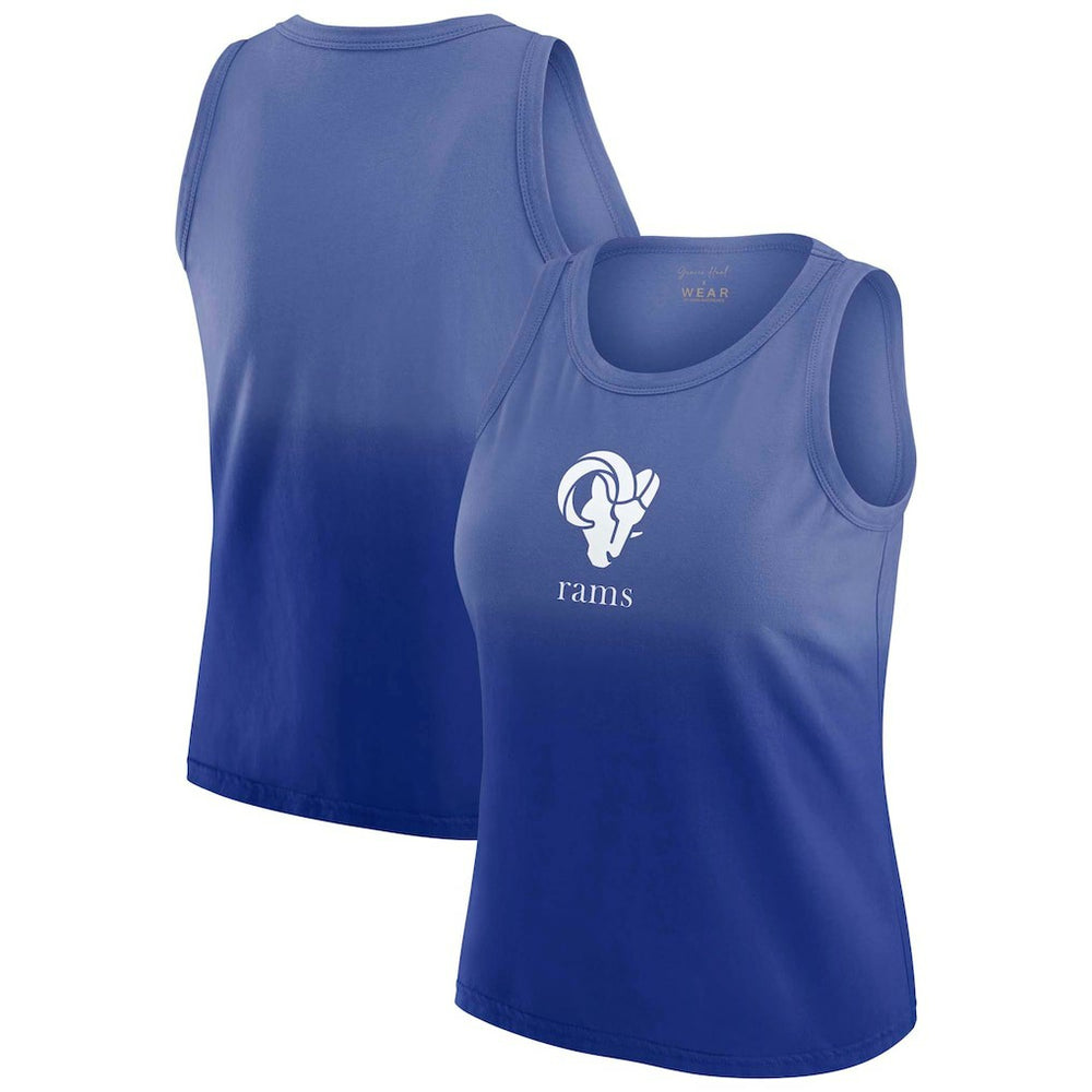 Los Angeles Rams WEAR by Erin Andrews x Gracie Hunt Women's Ombre Tank Top Royal