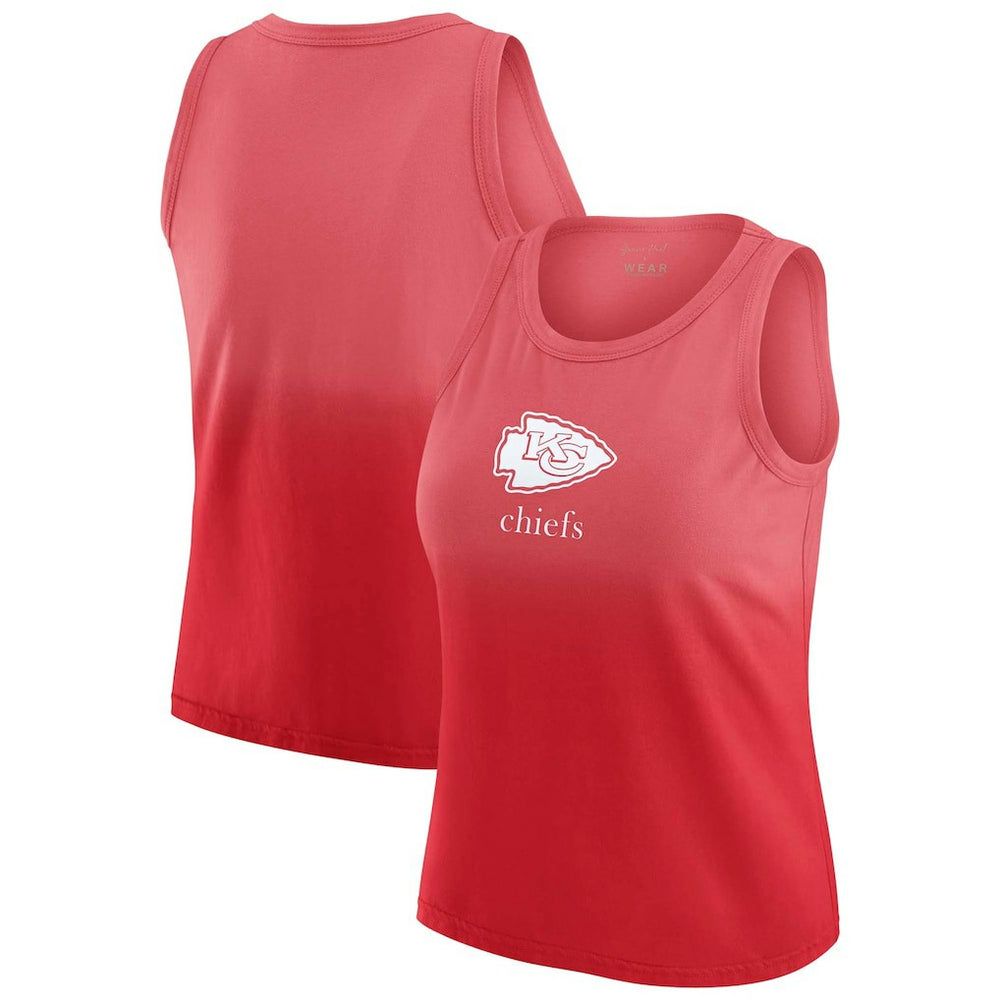 Kansas City Chiefs WEAR by Erin Andrews x Gracie Hunt Women's Ombre Tank Top Red