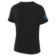 Tennessee Titans WEAR by Erin Andrews x Gracie Hunt Women's Draft Me Lace-Up T-Shirt Black