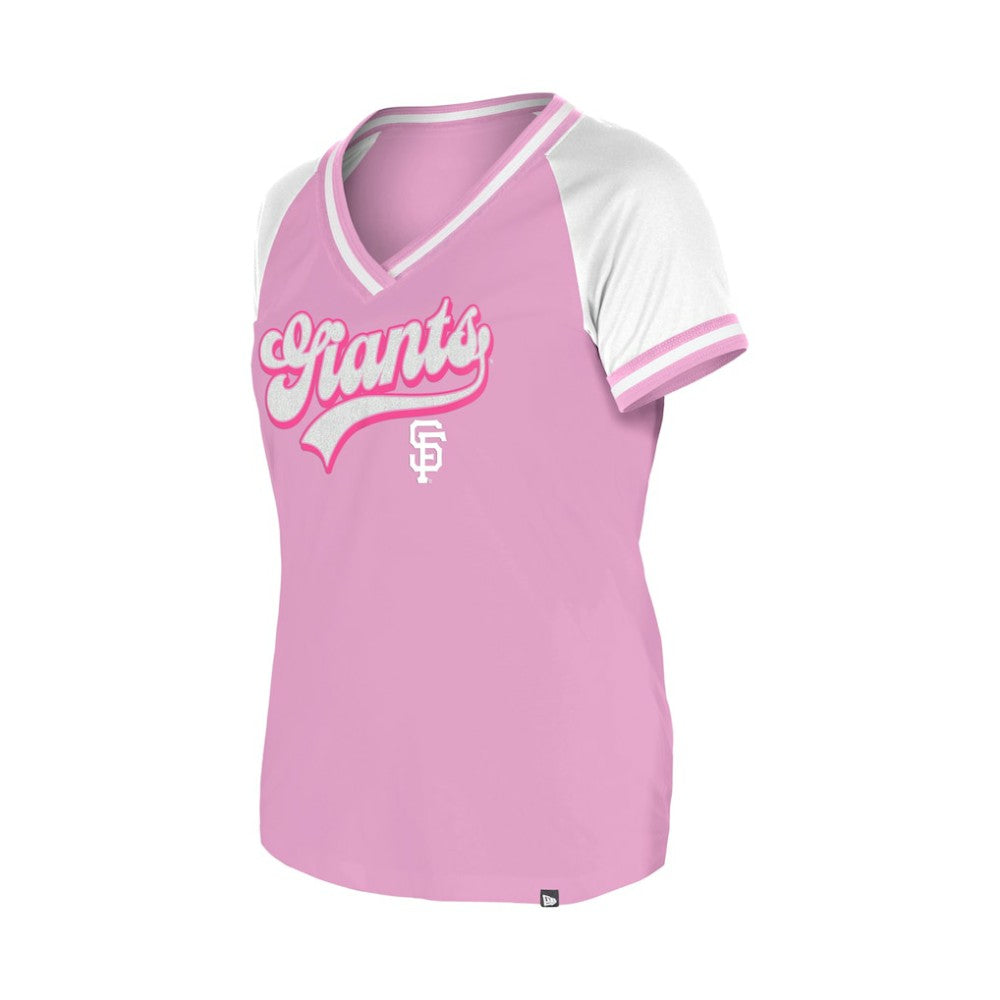 San Francisco Giants New Era Women's Gameday V-Neck T-Shirt - Light Pink T-shirts