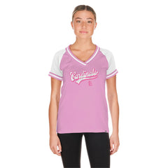 St. Louis Cardinals New Era Women's Gameday V-Neck T-Shirt - Light Pink T-shirts