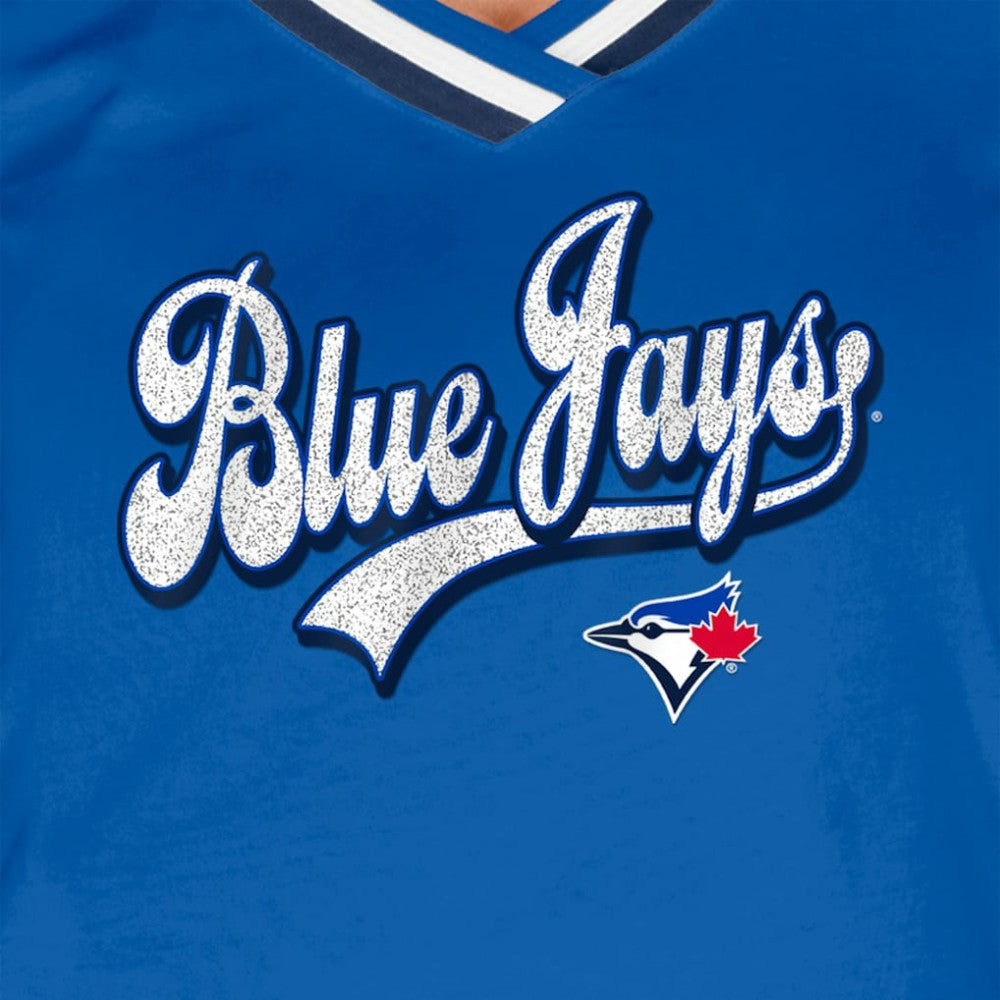 Toronto Blue Jays New Era Women's Gameday Raglan V-Neck T-Shirt - Royal T-shirts
