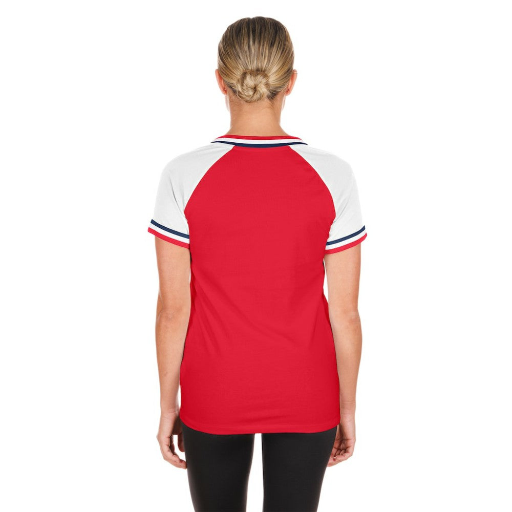 St. Louis Cardinals New Era Women's Gameday Raglan V-Neck T-Shirt - Red T-shirts