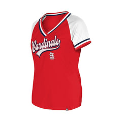 St. Louis Cardinals New Era Women's Gameday Raglan V-Neck T-Shirt - Red T-shirts