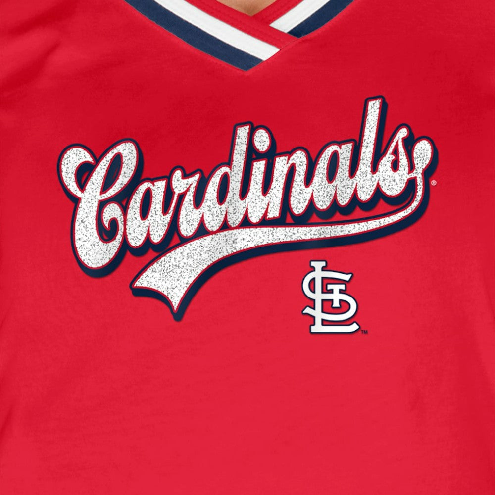 St. Louis Cardinals New Era Women's Gameday Raglan V-Neck T-Shirt - Red T-shirts