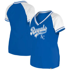Kansas City Royals New Era Women's Gameday Raglan V-Neck T-Shirt - Royal T-shirts