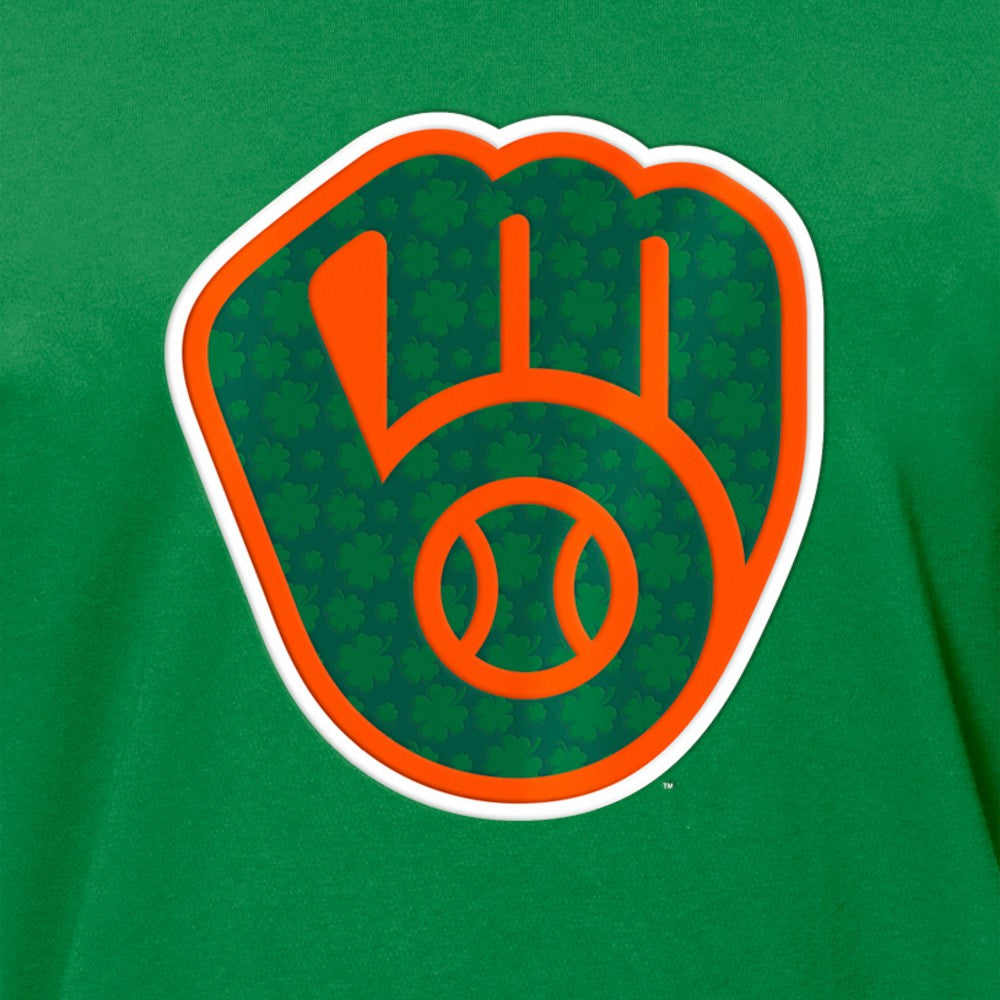 Milwaukee Brewers New Era St. Patrick's Day Shamrock Fill T-Shirt - Kelly Green T-shirts