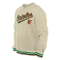 Baltimore Orioles New Era St. Patrick's Day Twill Pullover Sweatshirt - Cream Pullover