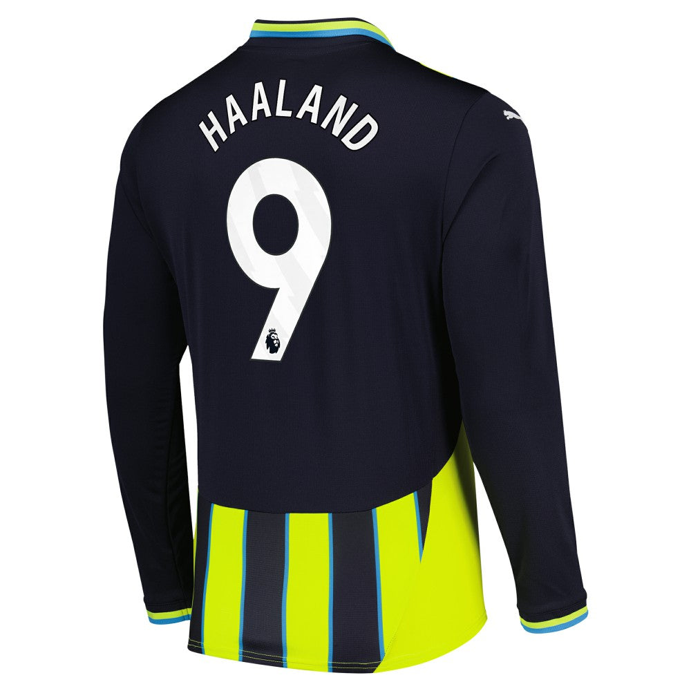 Erling Haaland Manchester City 2024/25 Away Replica Long Sleeve Player Jersey Navy
