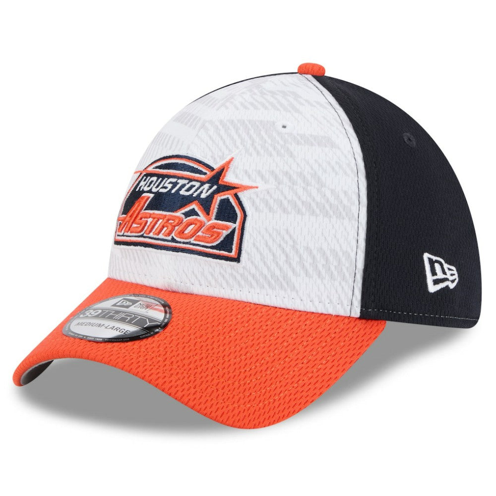 Houston Astros New Era 2025 MLB Clubhouse 39THIRTY Flex Hat - Navy/Orange Hats