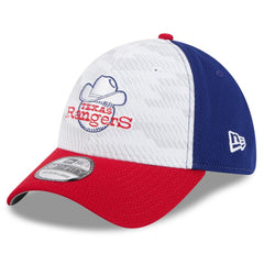 Texas Rangers New Era 2025 MLB Clubhouse 39THIRTY Flex Hat - Royal/Red Hats