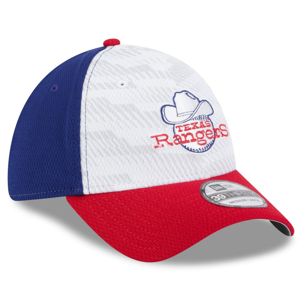 Texas Rangers New Era 2025 MLB Clubhouse 39THIRTY Flex Hat - Royal/Red Hats