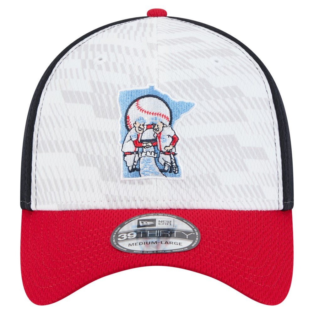 Minnesota Twins New Era 2025 MLB Clubhouse 39THIRTY Flex Hat - Navy/Red Hats