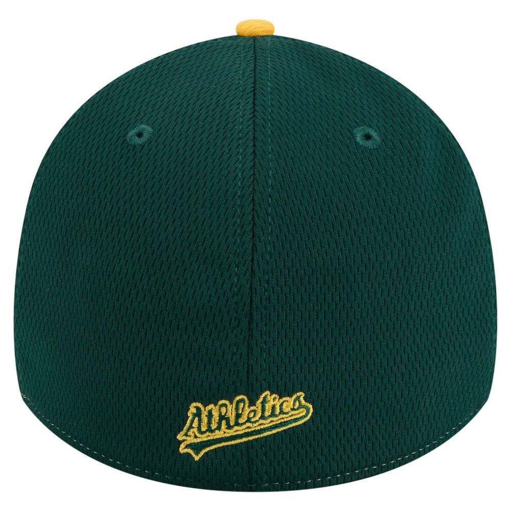 Athletics New Era 2025 MLB Clubhouse 39THIRTY Flex Hat - Dark Green/Gold Hats
