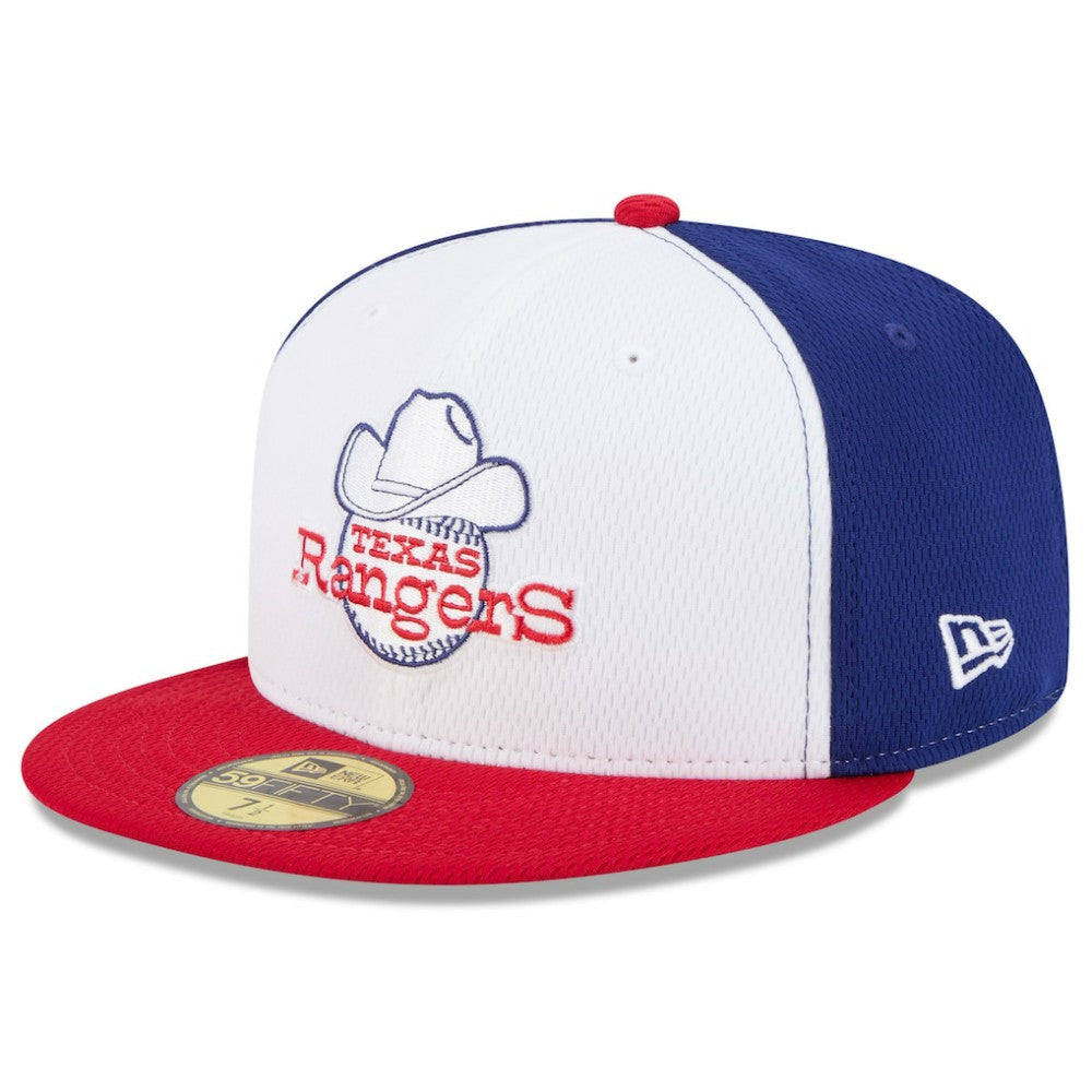 Texas Rangers New Era 2025 MLB Clubhouse 59FIFTY Fitted Hat - Royal/Red Hats