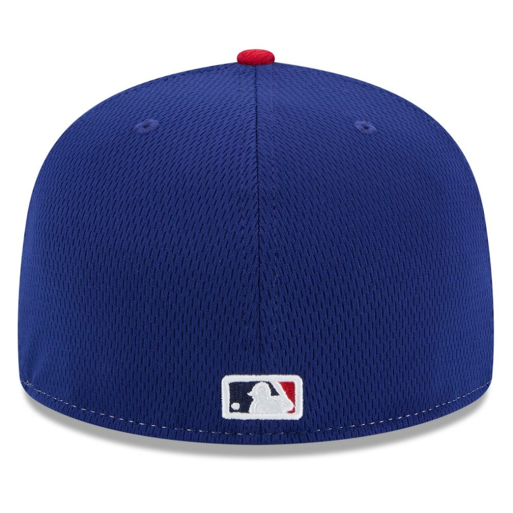 Texas Rangers New Era 2025 MLB Clubhouse 59FIFTY Fitted Hat - Royal/Red Hats