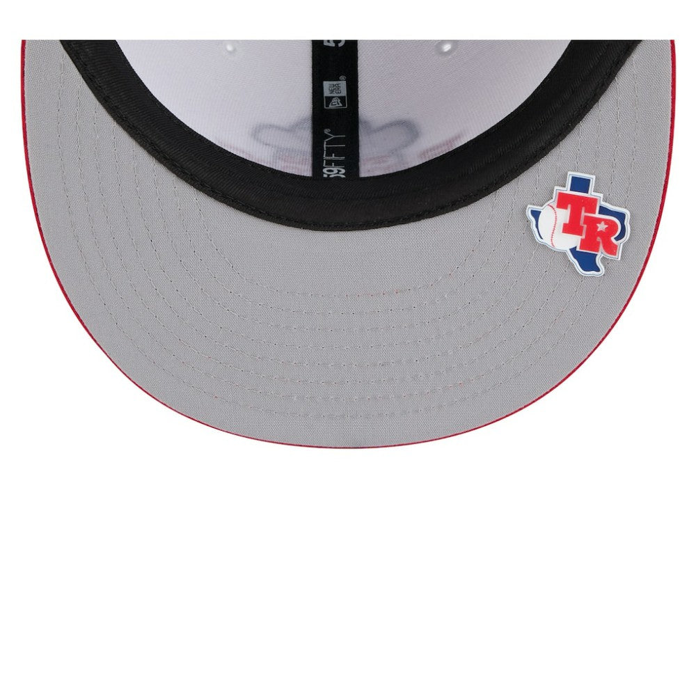 Texas Rangers New Era 2025 MLB Clubhouse 59FIFTY Fitted Hat - Royal/Red Hats