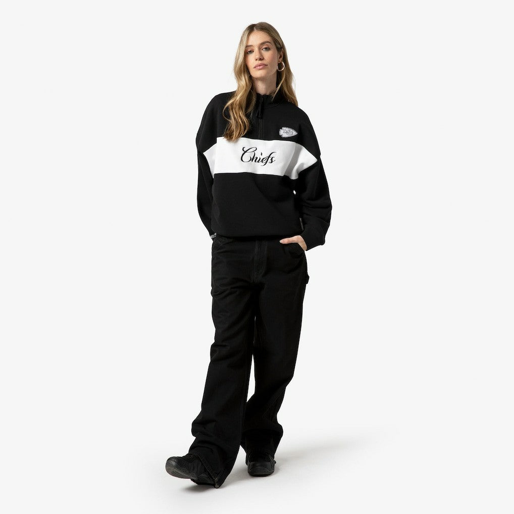 Kansas City Chiefs Women's Quarter-Zip Jacket Black