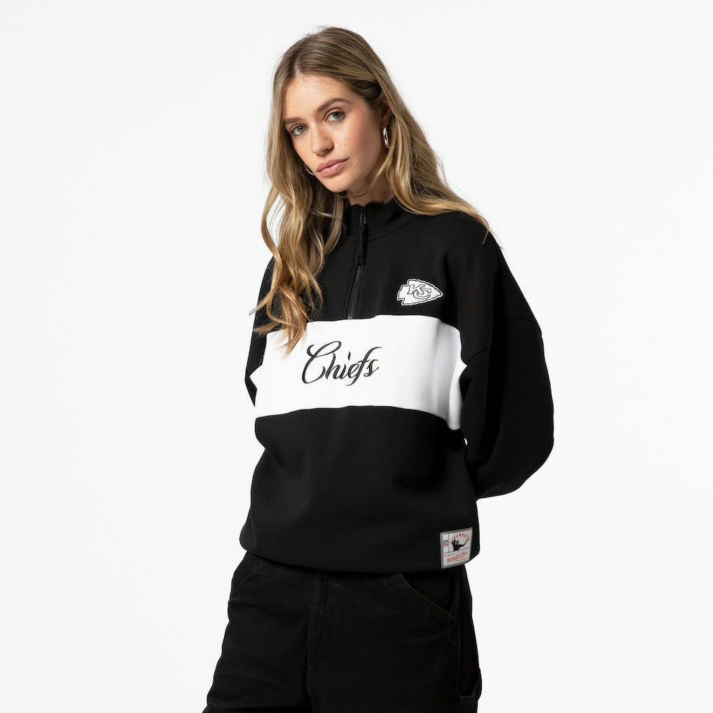 Kansas City Chiefs Women's Quarter-Zip Jacket Black