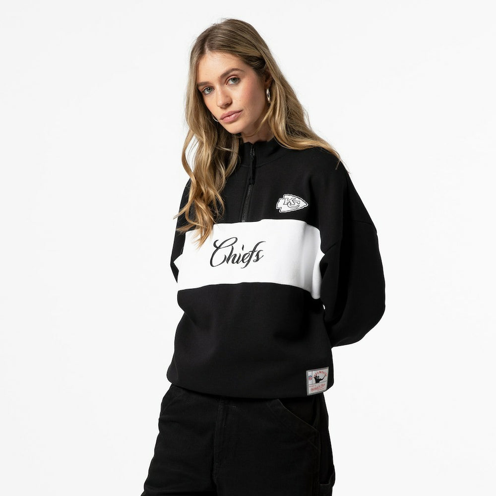 Kansas City Chiefs Women's Quarter-Zip Jacket Black