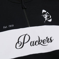 Green Bay Packers Women's Quarter-Zip Jacket Black