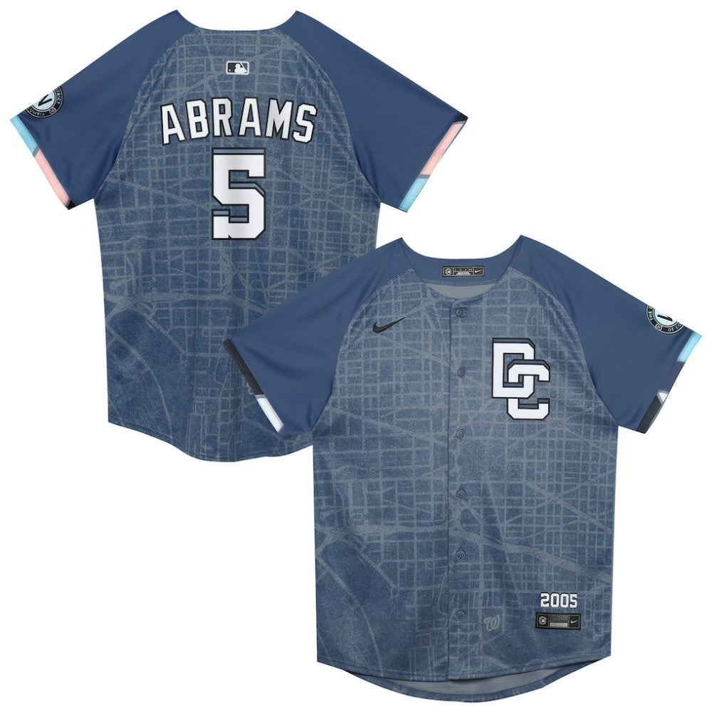 CJ Abrams Washington Nationals Nike Preschool City Connect 2025 Limited Player Jersey - Blue Jerseys