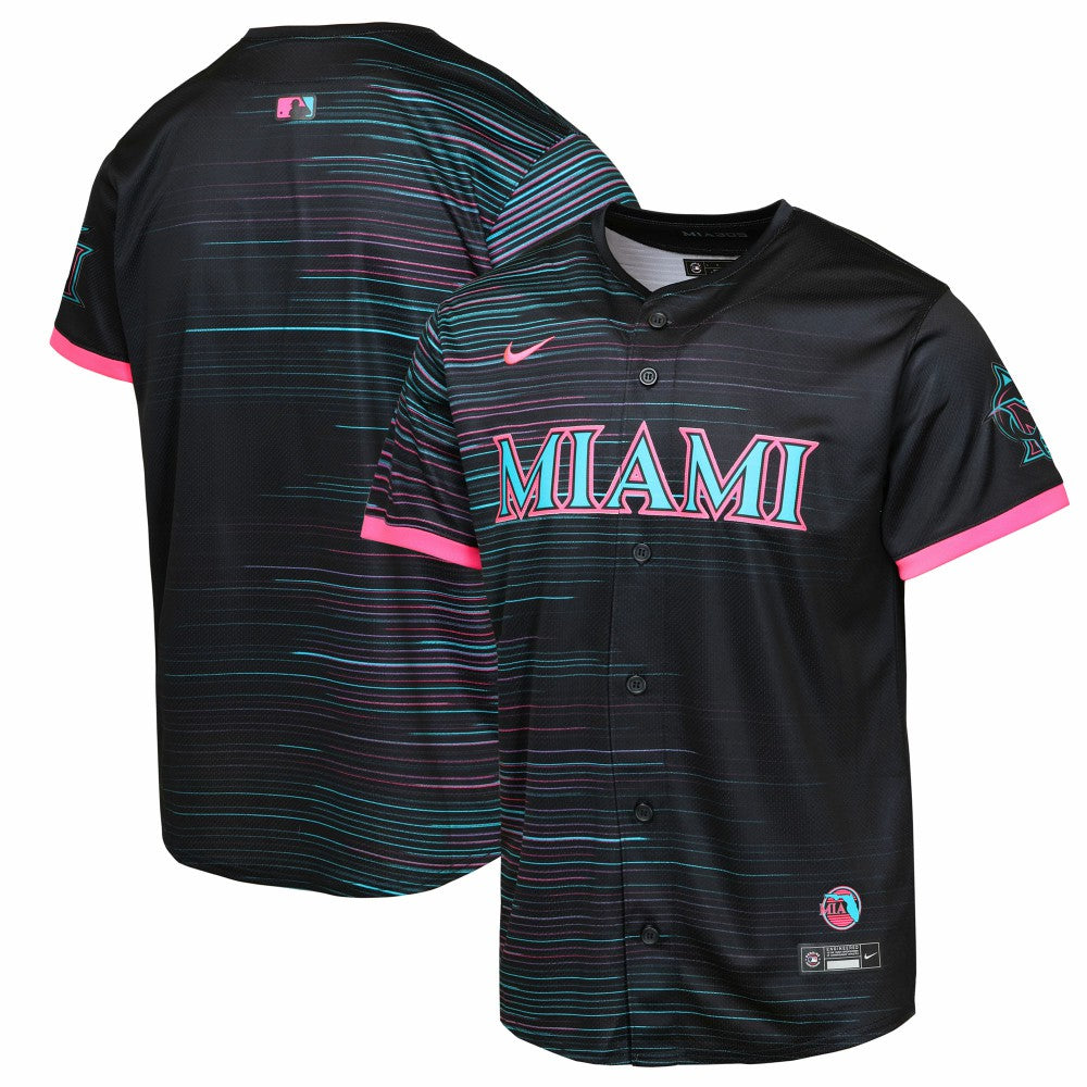 Miami Marlins Youth 2025 City Connect Limited Jersey - Black Jerseys