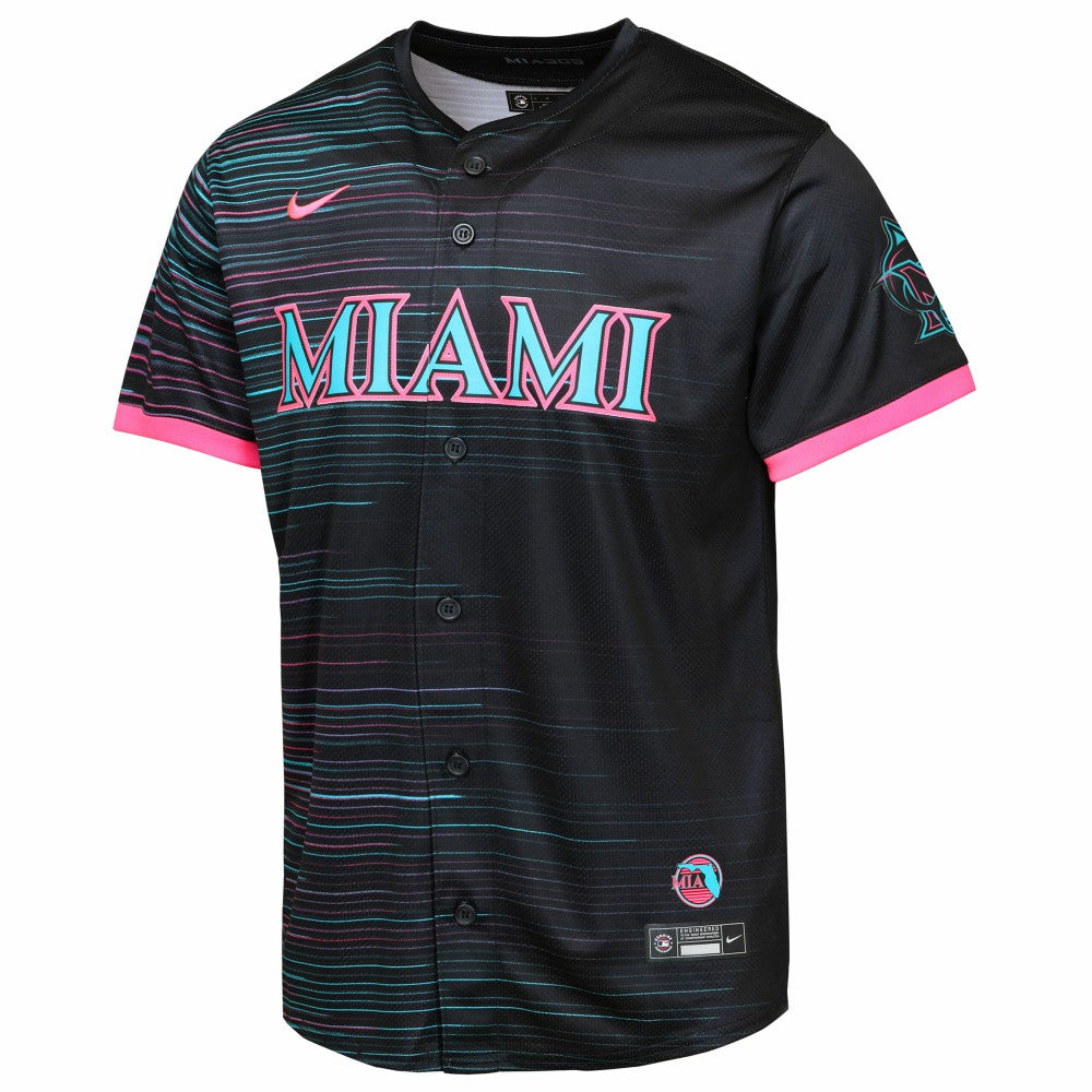 Miami Marlins Youth 2025 City Connect Limited Jersey - Black Jerseys