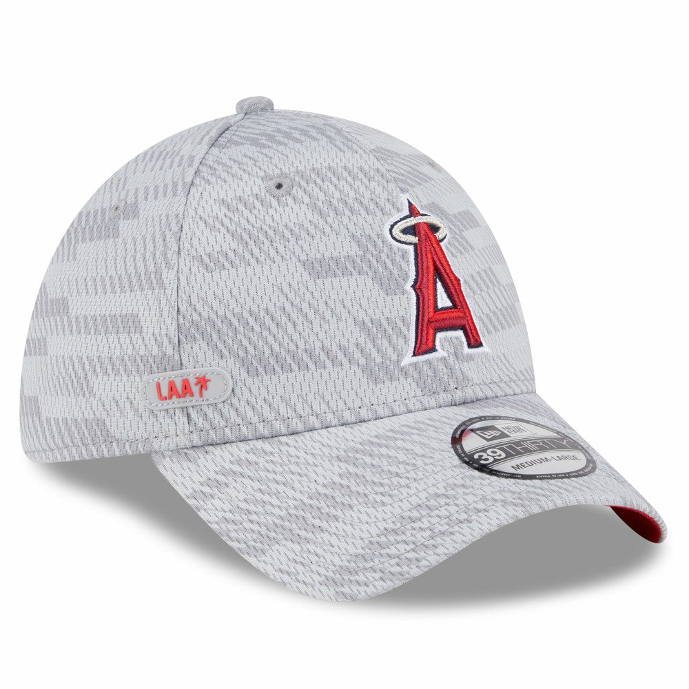 Los Angeles Angels New Era 2025 MLB Clubhouse 39THIRTY Flex Hat - Gray Hats