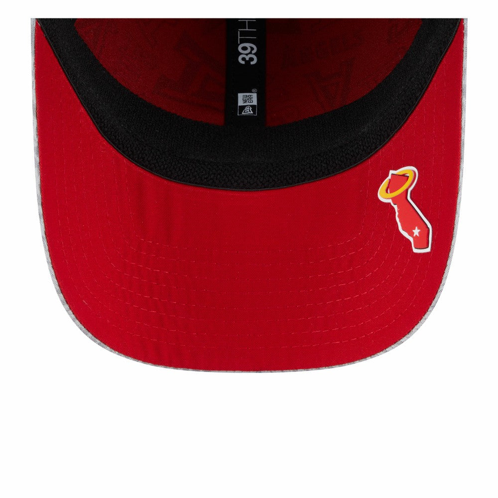 Los Angeles Angels New Era 2025 MLB Clubhouse 39THIRTY Flex Hat - Gray Hats