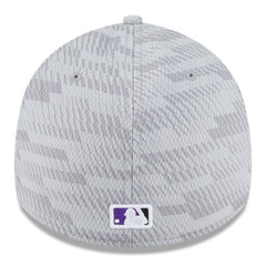 Colorado Rockies New Era 2025 MLB Clubhouse 39THIRTY Flex Hat - Gray Hats