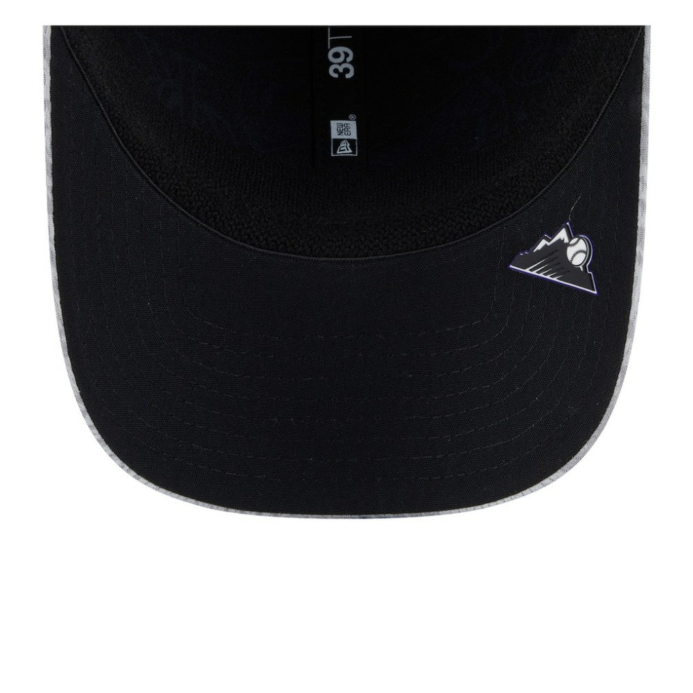 Colorado Rockies New Era 2025 MLB Clubhouse 39THIRTY Flex Hat - Gray Hats