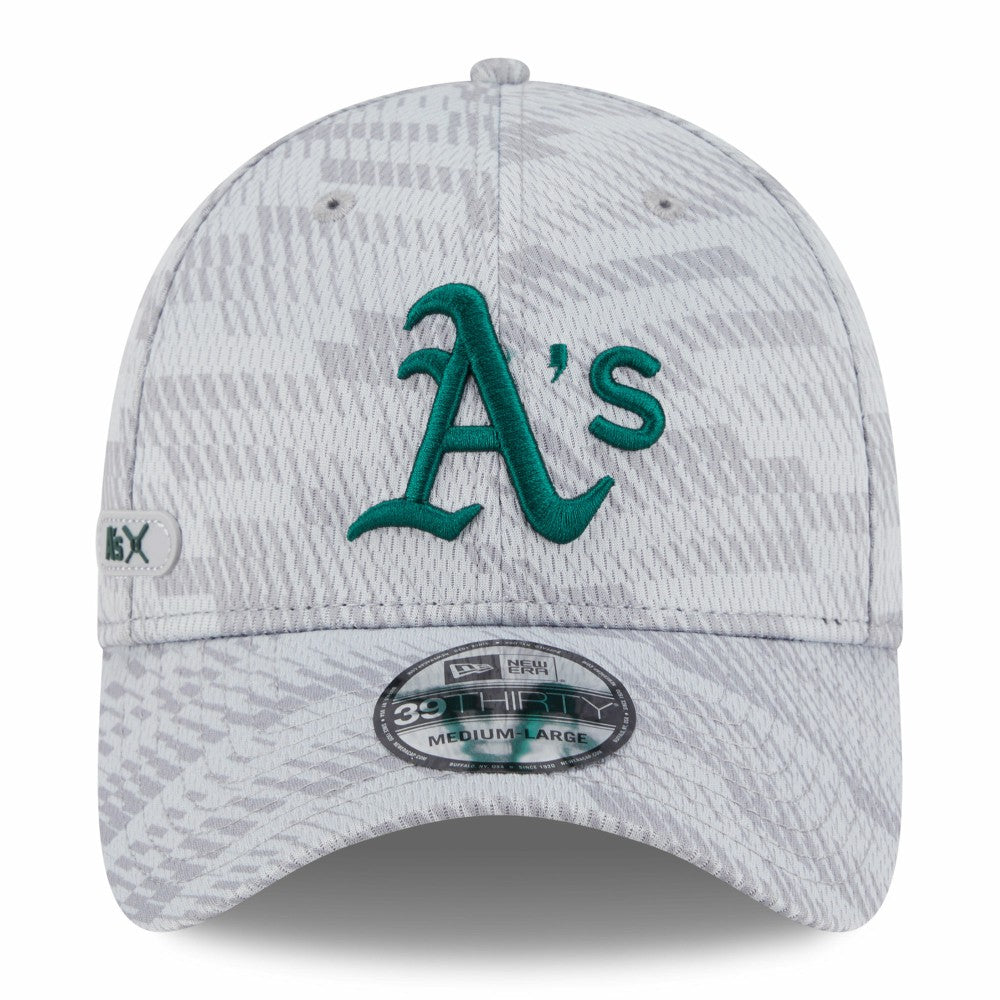 Athletics New Era 2025 MLB Clubhouse 39THIRTY Flex Hat - Gray Hats