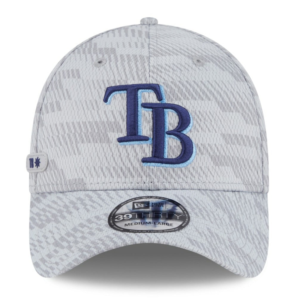Tampa Bay Rays New Era 2025 MLB Clubhouse 39THIRTY Flex Hat - Gray Hats