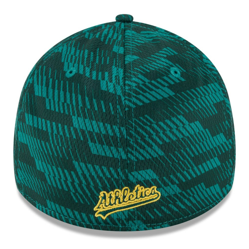 Athletics New Era 2025 MLB Clubhouse 39THIRTY Flex Hat - Green Hats